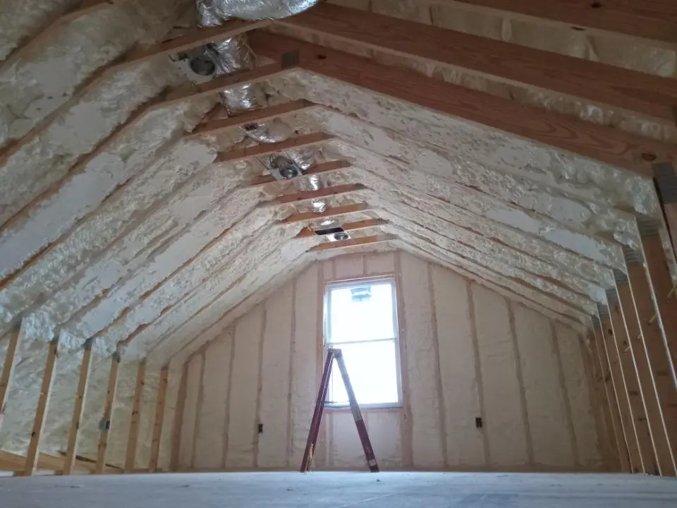 Spray foam roofing application for Crawl Space Insulation project in Melvindale